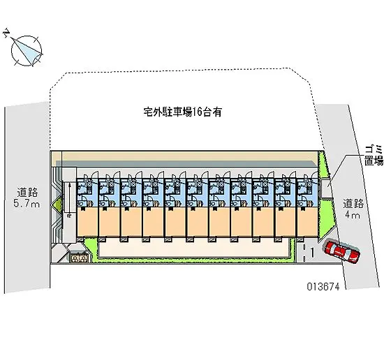 ★手数料０円★行田市壱里山町　月極駐車場（LP）